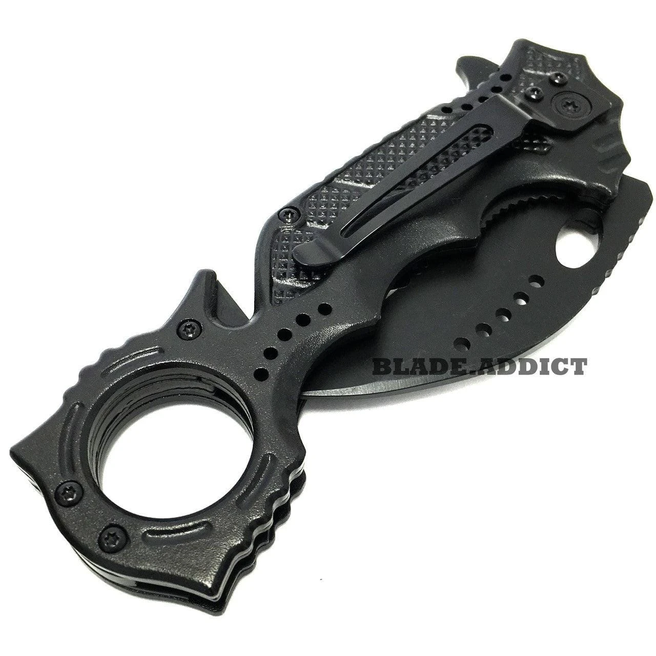 8" Karambit Zombie Pocket Knife - Black 5 8" Karambit Zombie Pocket Knife - Black - Image 3