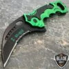 8" Karambit Zombie Pocket Knife - Green -BLADE ADDICT Sales bladeaddictknives pocket knives 8 karambit zombie pocket knife green 324078108699