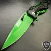 8" MTECH GREEN TITANIUM SPRING ASSISTED OPEN Tactical POCKET KNIFE -BLADE ADDICT Sales bladeaddictknives pocket knives 8 mtech green titanium spring assisted open tactical pocket knife 322895544347