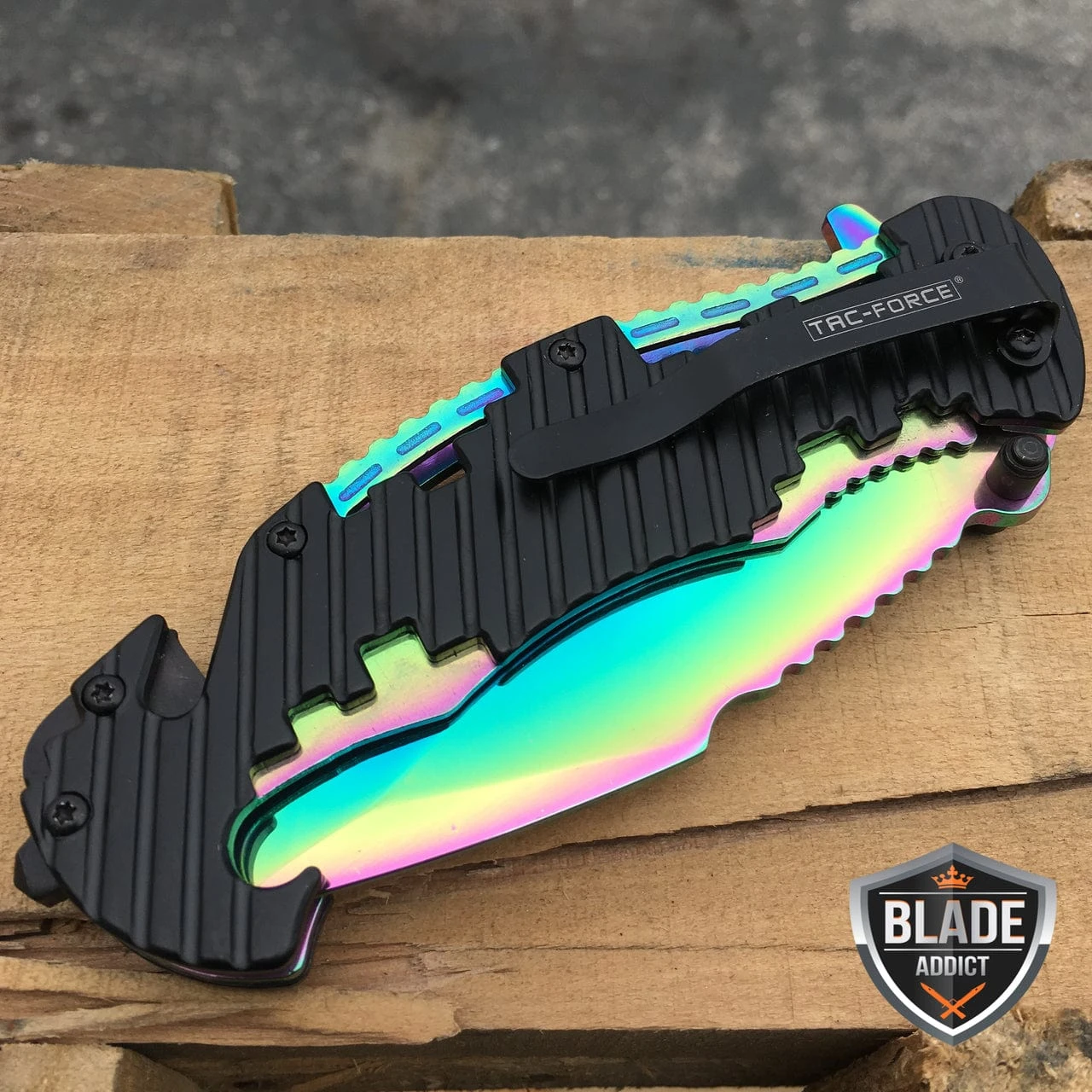 8" Spring Assisted Open RAINBOW Tactical FOLDING Pocket Knife 5 8" Spring Assisted Open RAINBOW Tactical FOLDING Pocket Knife - Image 3