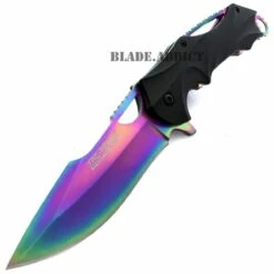8" TAC FORCE RAINBOW SPRING ASSISTED FOLDING KNIFE -BLADE ADDICT Sales bladeaddictknives pocket knives 8 tac force rainbow spring assisted folding knife 322636546075