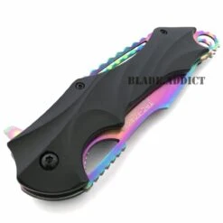 8" TAC FORCE RAINBOW SPRING ASSISTED FOLDING KNIFE -BLADE ADDICT Sales bladeaddictknives pocket knives 8 tac force rainbow spring assisted folding knife 322636578843