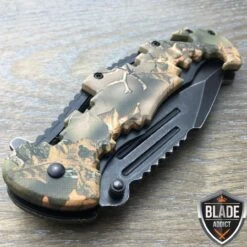 8" TAC FORCE Spring Assisted Opening CAMO Tactical Rescue Pocket Knife -BLADE ADDICT Sales bladeaddictknives pocket knives 8 tac force spring assisted opening camo tactical rescue pocket knife 322676588571