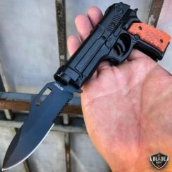 8" Tactical Spring Assisted HAND Gun PISTOL Folding Pocket Knife 15 8" Tactical Spring Assisted HAND Gun PISTOL Folding Pocket Knife -BLADE ADDICT Sales bladeaddictknives pocket knives 8 tactical spring assisted hand gun pistol folding pocket knife 12787132399704