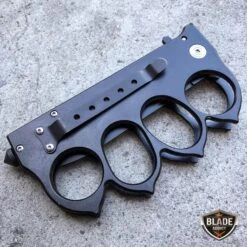 9.25" Black Knuckle Tactical Spring Assisted Open Folding Pocket Knife 1918 U.S. Trench Style -BLADE ADDICT Sales bladeaddictknives pocket knives 9 25 black knuckle tactical spring assisted open folding pocket knife 1918 u s trench style 2549818753112