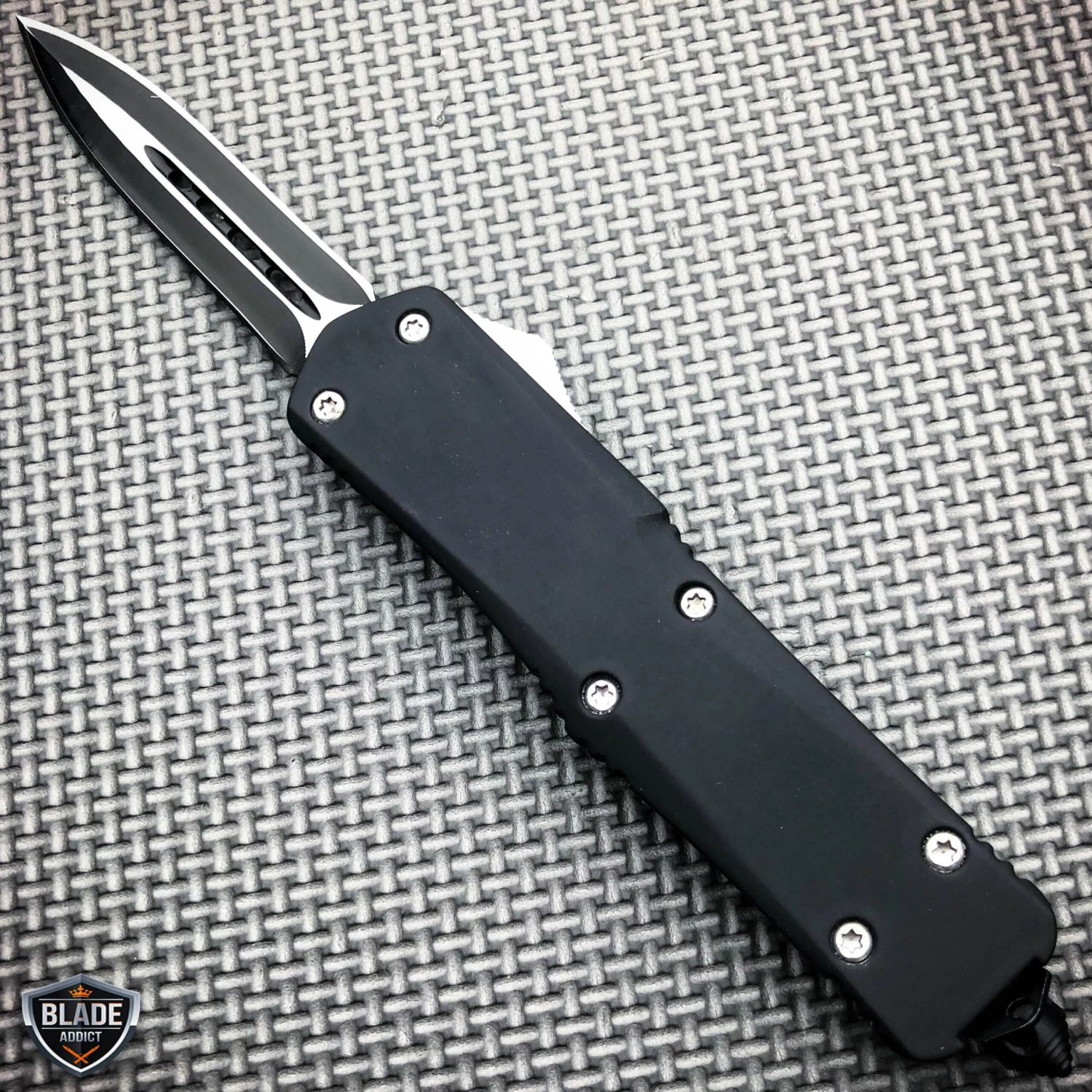 9" Black Tactical Recon OTF Combat Pocket Knife 9 9" Black Tactical Recon OTF Combat Pocket Knife - Image 7