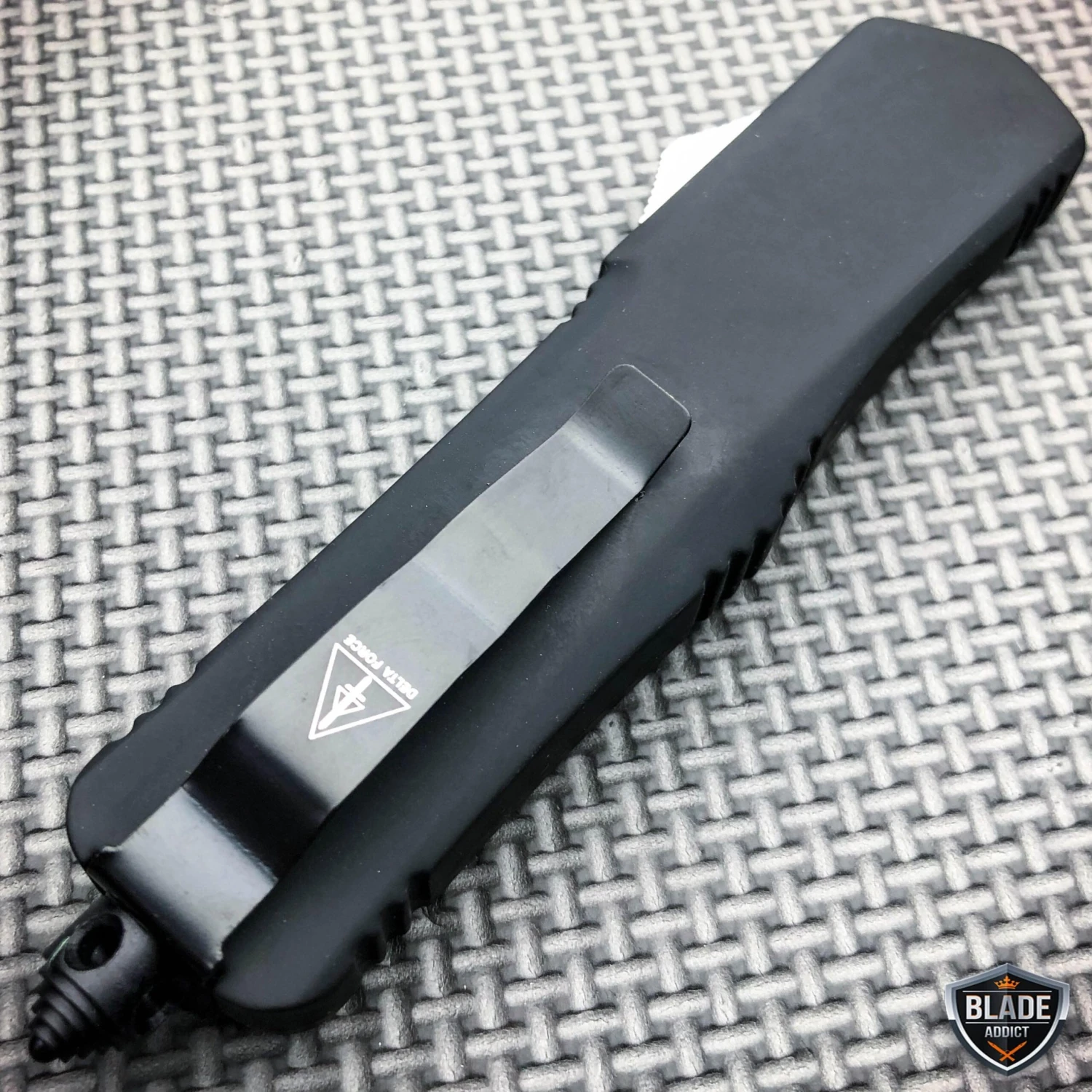 9" Black Tactical Recon OTF Combat Pocket Knife 11 9" Black Tactical Recon OTF Combat Pocket Knife - Image 9