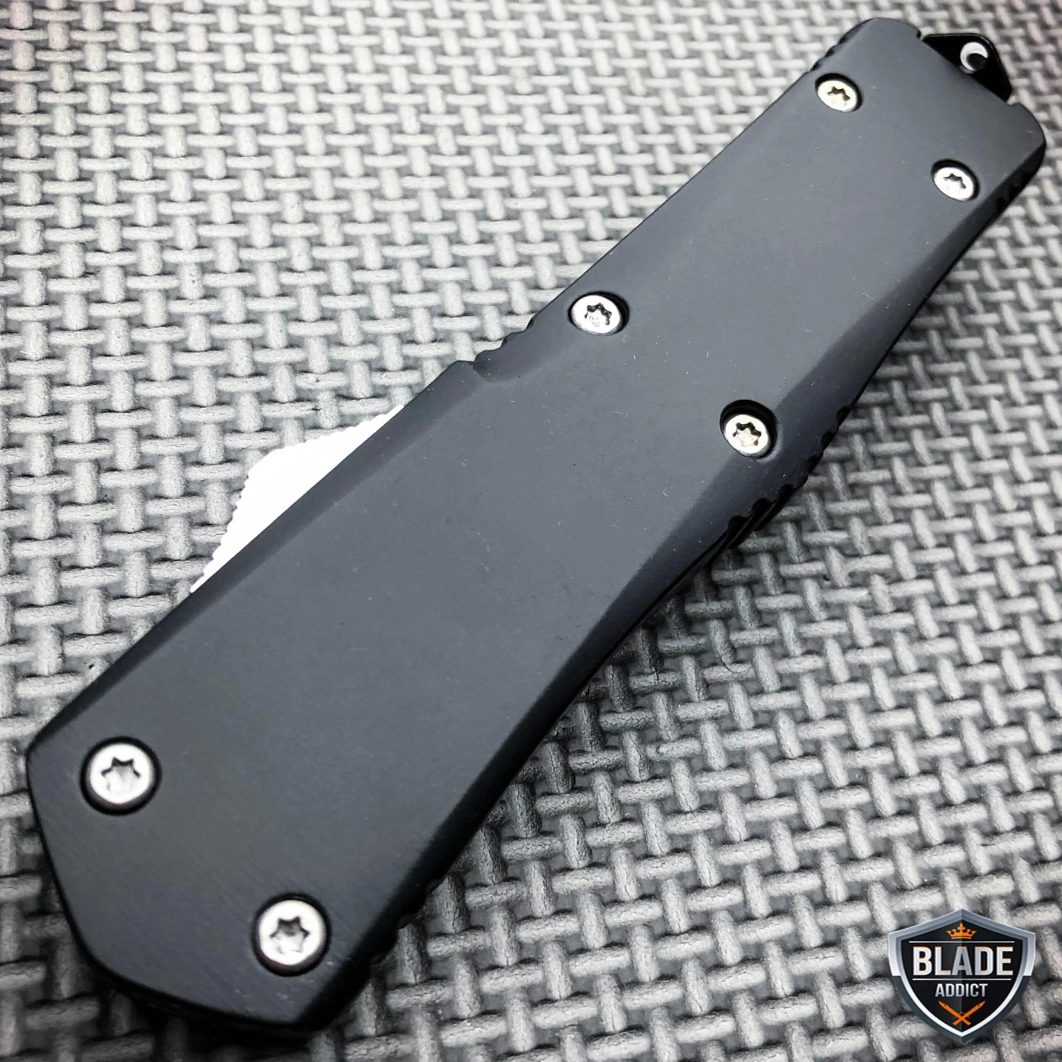 9" Black Tactical Recon OTF Combat Pocket Knife 10 9" Black Tactical Recon OTF Combat Pocket Knife - Image 8