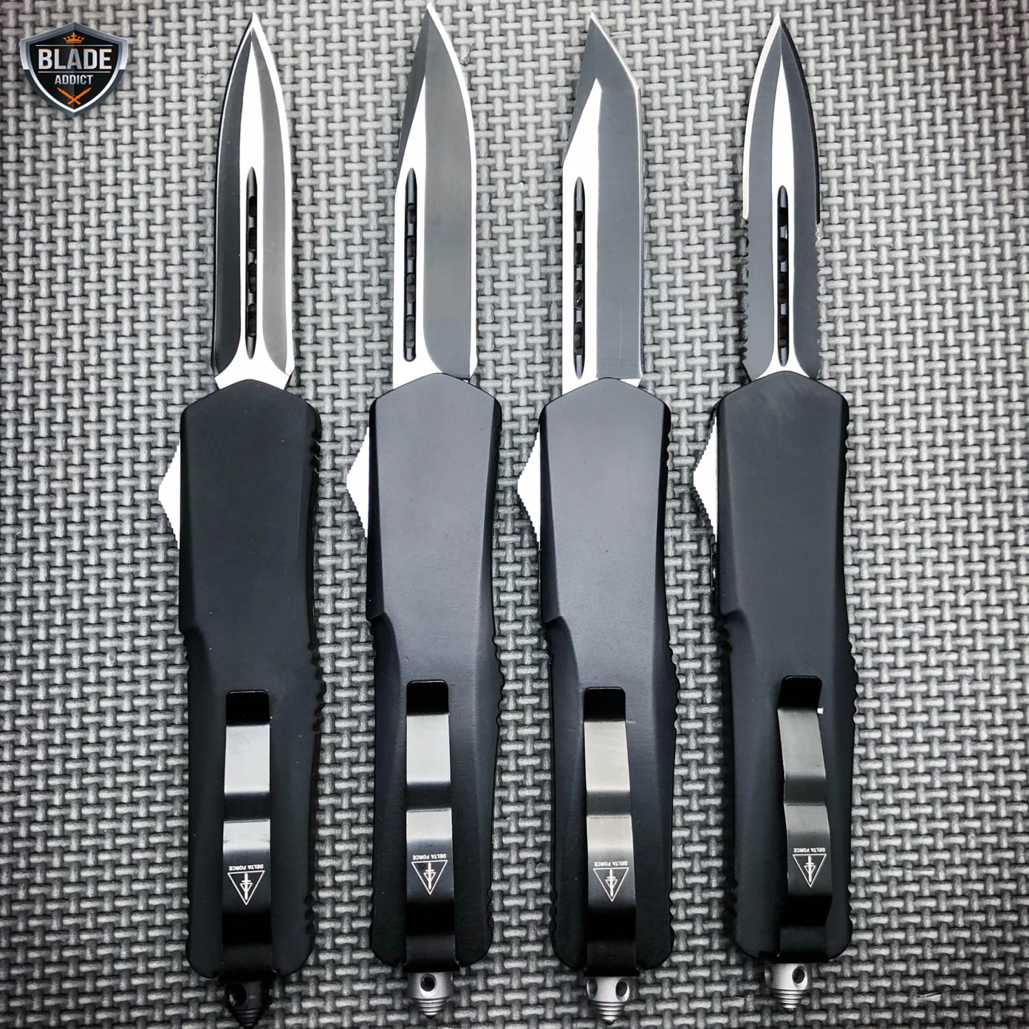 9" Black Tactical Recon OTF Combat Pocket Knife 5 9" Black Tactical Recon OTF Combat Pocket Knife - Image 3