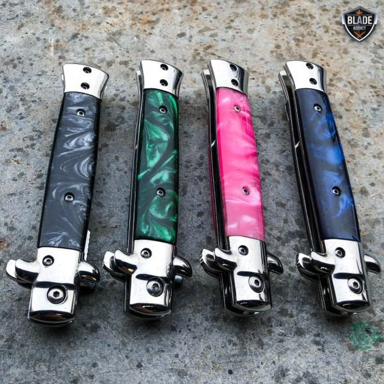 9" Classic Italian Milano Spring Assist Folding Stiletto Pocket Knife 11 9" Classic Italian Milano Spring Assist Folding Stiletto Pocket Knife - Image 9