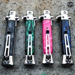 9" Classic Italian Milano Spring Assist Folding Stiletto Pocket Knife 18 9" Classic Italian Milano Spring Assist Folding Stiletto Pocket Knife -BLADE ADDICT Sales bladeaddictknives pocket knives 9 classic italian milano spring assist folding stiletto pocket knife 12463491448920