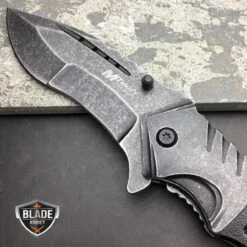 9" MTECH SPRING ASSISTED OPEN STONEWASH Folding POCKET KNIFE Steampunk -BLADE ADDICT Sales bladeaddictknives pocket knives 9 mtech spring assisted open stonewash folding pocket knife steampunk 322993979419
