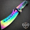 9" Razor Cleaver Pocket Knife - Rainbow -BLADE ADDICT Sales bladeaddictknives pocket knives 9 razor cleaver pocket knife rainbow 321444577307