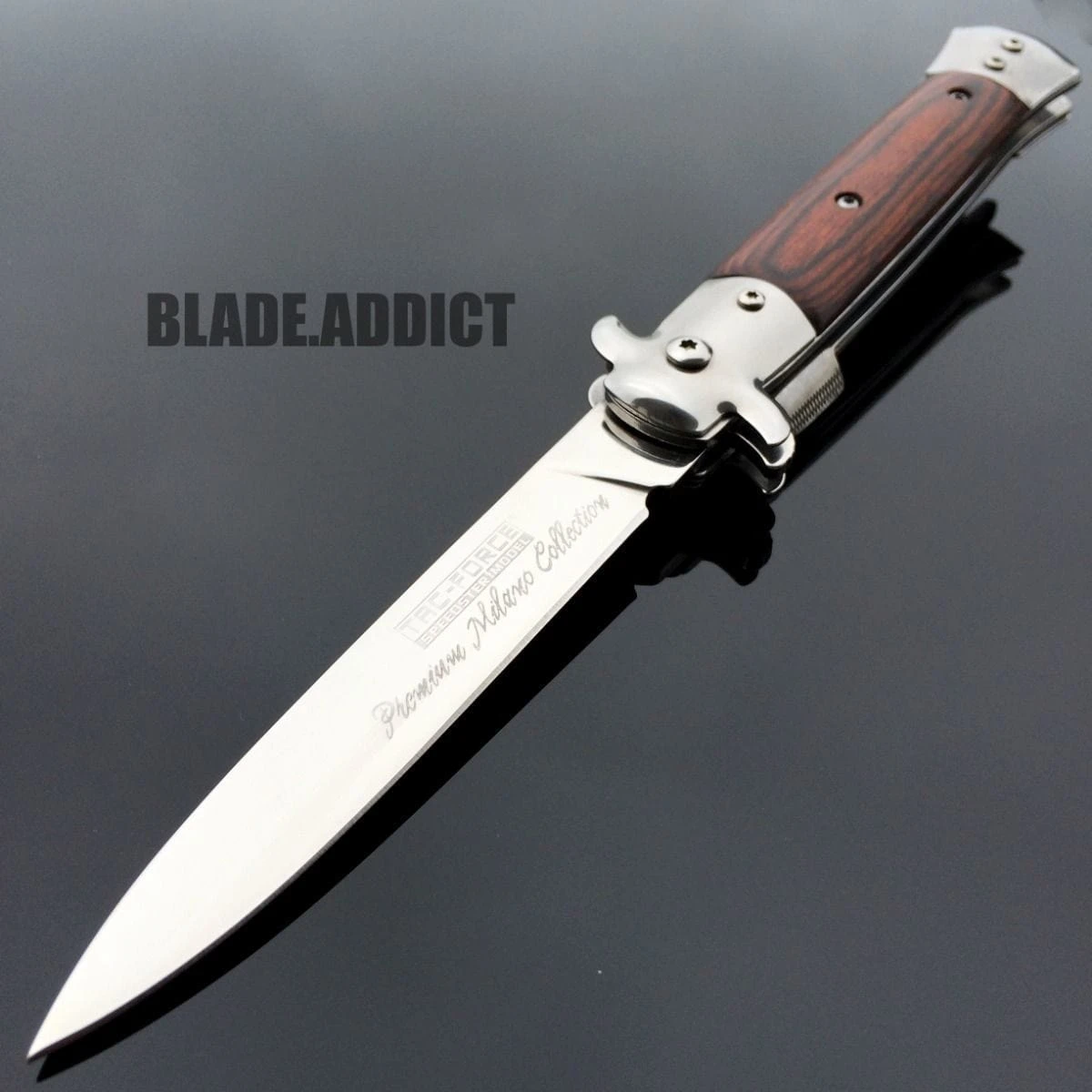 9" TAC FORCE Italian Milano Stiletto Spring Assisted Open Pocket Knife 3 9" TAC FORCE Italian Milano Stiletto Spring Assisted Open Pocket Knife