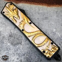 9" DRAGON AND SKULL OTF AUTOMATIC KNIFE -BLADE ADDICT Sales bladeaddictknives pocket knives 9 tactical dragon native american indian eagle combat otf knife 11605839544408