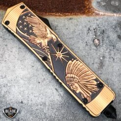 9" DRAGON AND SKULL OTF AUTOMATIC KNIFE -BLADE ADDICT Sales bladeaddictknives pocket knives 9 tactical dragon native american indian eagle combat otf knife 11605840068696