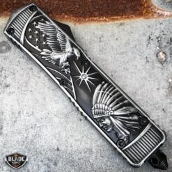 9" DRAGON AND SKULL OTF AUTOMATIC KNIFE -BLADE ADDICT Sales bladeaddictknives pocket knives 9 tactical dragon native american indian eagle combat otf knife 11605840461912