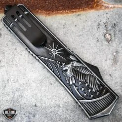 9" DRAGON AND SKULL OTF AUTOMATIC KNIFE -BLADE ADDICT Sales bladeaddictknives pocket knives 9 tactical dragon native american indian eagle combat otf knife 11605840625752