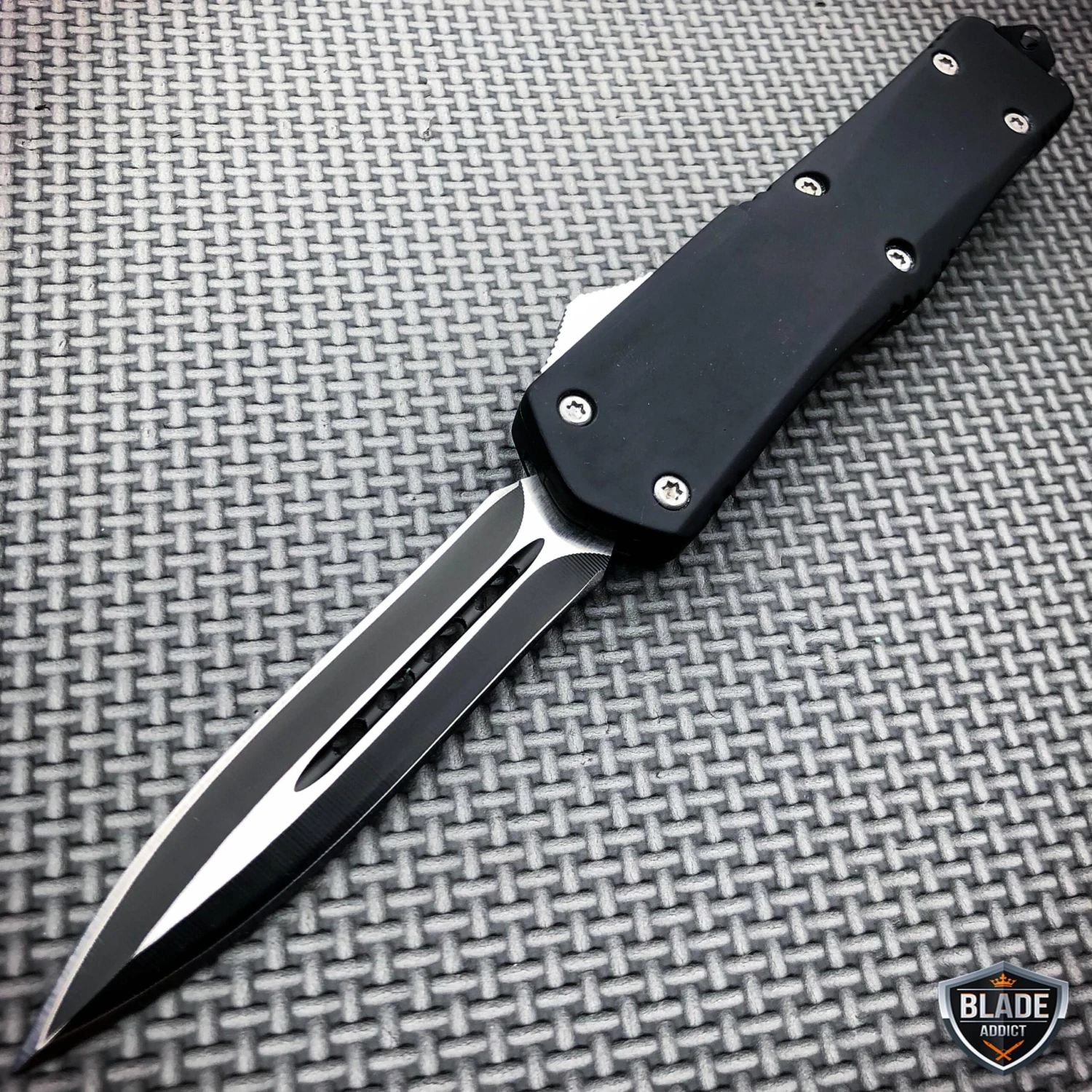 9" Black Tactical Recon OTF Combat Pocket Knife 14 9" Black Tactical Recon OTF Combat Pocket Knife - Image 12