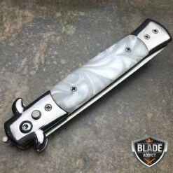 Auto Push Button Folding Comb Switchblade Knife Looking Brush Pearl 15 Auto Push Button Folding Comb Switchblade Knife Looking Brush Pearl -BLADE ADDICT Sales bladeaddictknives pocket knives auto push button folding comb switchblade knife looking brush pearl 3905065648216