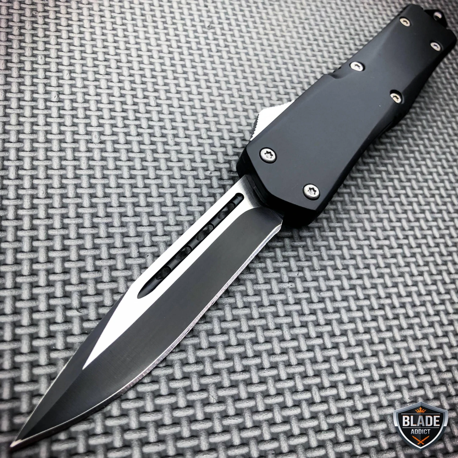 9" Black Tactical Recon OTF Combat Pocket Knife 16 9" Black Tactical Recon OTF Combat Pocket Knife - Image 14