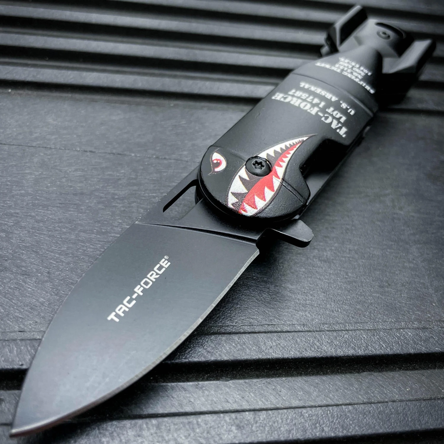 6.25" TAC-FORCE Military Shark Bomb Tactical Spring Assisted Open Folding Pocket Knife 4 6.25" TAC-FORCE Military Shark Bomb Tactical Spring Assisted Open Folding Pocket Knife - Image 2