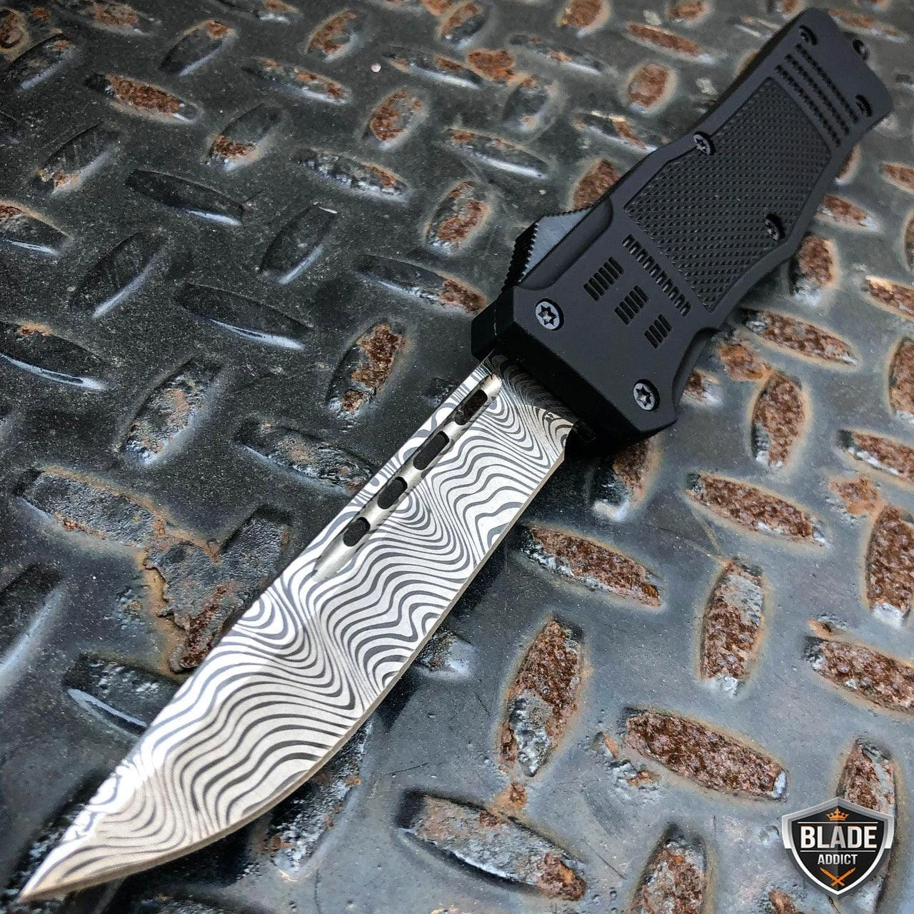 Damascus Ghost OTF Knife 4 Damascus Ghost OTF Knife - Image 2