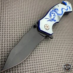 7.75" Fantasy Dragon Spring Assisted Open Rescue Folding Pocket Knife 10 7.75" Fantasy Dragon Spring Assisted Open Rescue Folding Pocket Knife -BLADE ADDICT Sales bladeaddictknives pocket knives blue 7 75 fantasy dragon spring assisted open rescue folding pocket knife 12786706972760