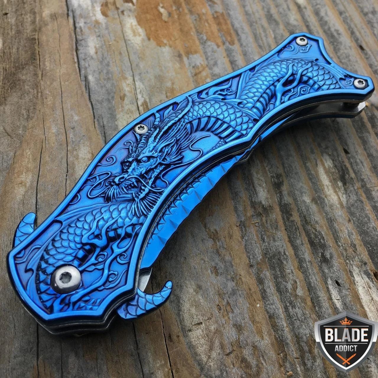 Blue Dragon Pocket Knife 4 Blue Dragon Pocket Knife - Image 2