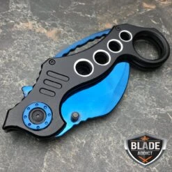 Blue Speedster Karambit Spring Assisted Pocket Knife 6 Blue Speedster Karambit Spring Assisted Pocket Knife -BLADE ADDICT Sales bladeaddictknives pocket knives blue speedster karambit spring assisted pocket knife 323890216987