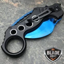 Blue Speedster Karambit Spring Assisted Pocket Knife 7 Blue Speedster Karambit Spring Assisted Pocket Knife -BLADE ADDICT Sales bladeaddictknives pocket knives blue speedster karambit spring assisted pocket knife 323890315291