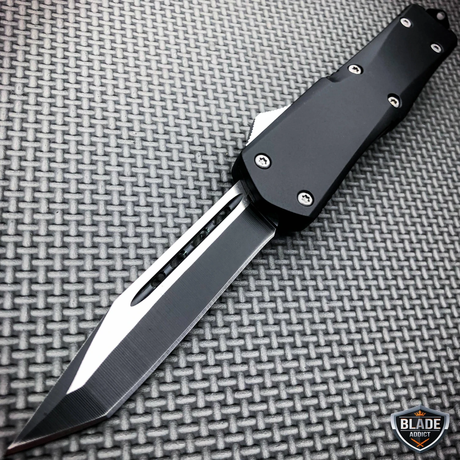 9" Black Tactical Recon OTF Combat Pocket Knife 15 9" Black Tactical Recon OTF Combat Pocket Knife - Image 13