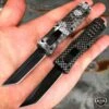 Camo 5.25" Anodized Aluminum Handle Mini OTF Pocket Knife -BLADE ADDICT Sales bladeaddictknives pocket knives camo 5 25 anodized aluminum handle mini otf pocket knife 11605690974296