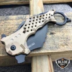 CAMO Spring Assisted Pocket Knife KARAMBIT CLAW Blade Tactical Knife -BLADE ADDICT Sales bladeaddictknives pocket knives camo spring assisted pocket knife karambit claw blade tactical knife 322822176795