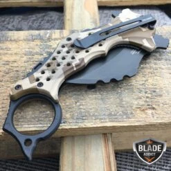 CAMO Spring Assisted Pocket Knife KARAMBIT CLAW Blade Tactical Knife -BLADE ADDICT Sales bladeaddictknives pocket knives camo spring assisted pocket knife karambit claw blade tactical knife 322822373403