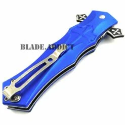 CELTIC CROSS Folding Blade STILETTO Pocket Knife Blue 7 CELTIC CROSS Folding Blade STILETTO Pocket Knife Blue -BLADE ADDICT Sales bladeaddictknives pocket knives celtic cross folding blade stiletto pocket knife blue 323200712731