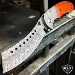 TACTICAL Spring Assisted Open Pocket Knife CLEAVER RAZOR FOLDING Blade SET -BLADE ADDICT Sales bladeaddictknives pocket knives damascus etch tactical spring assisted open pocket knife cleaver razor folding blade set 3904475627608
