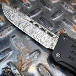 Damascus Ghost OTF Knife 15 Damascus Ghost OTF Knife -BLADE ADDICT Sales bladeaddictknives pocket knives damascus ghost otf knife 12786744950872