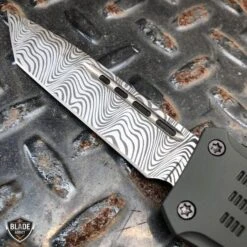 Damascus Ghost OTF Knife 18 Damascus Ghost OTF Knife -BLADE ADDICT Sales bladeaddictknives pocket knives damascus ghost otf knife 12786746163288