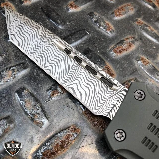Damascus Ghost OTF Knife 8 Damascus Ghost OTF Knife - Image 6