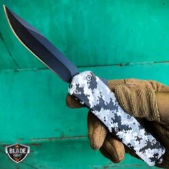 9" Military Combat Spring Assisted Blade OTF Tactical Pocket Knife -BLADE ADDICT Sales bladeaddictknives pocket knives digi camo 9 military combat spring assisted blade otf tactical pocket knife 7180744261720