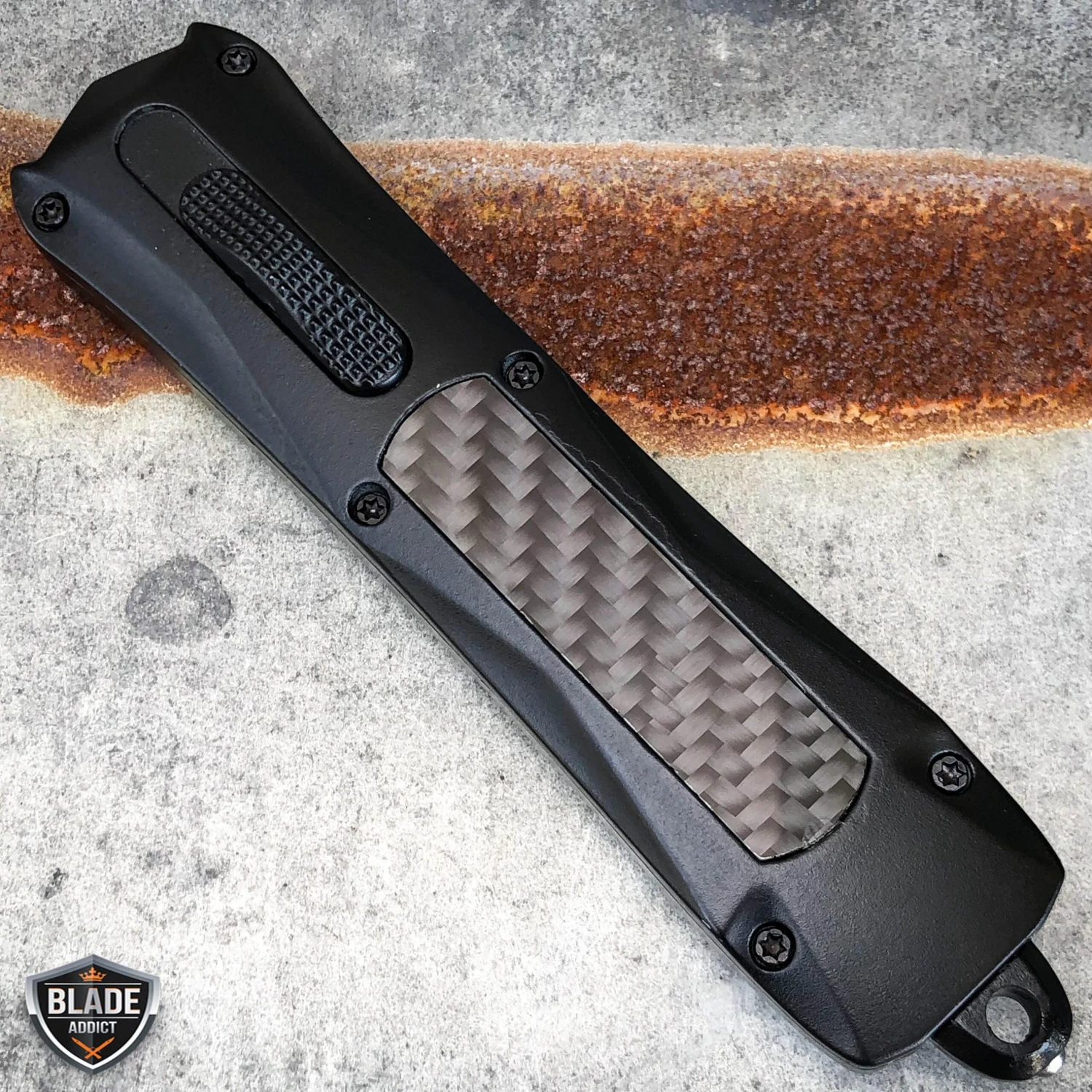 Dual Action Carbon Fiber Reaper Punisher Skull OTF 5 Dual Action Carbon Fiber Reaper Punisher Skull OTF - Image 4