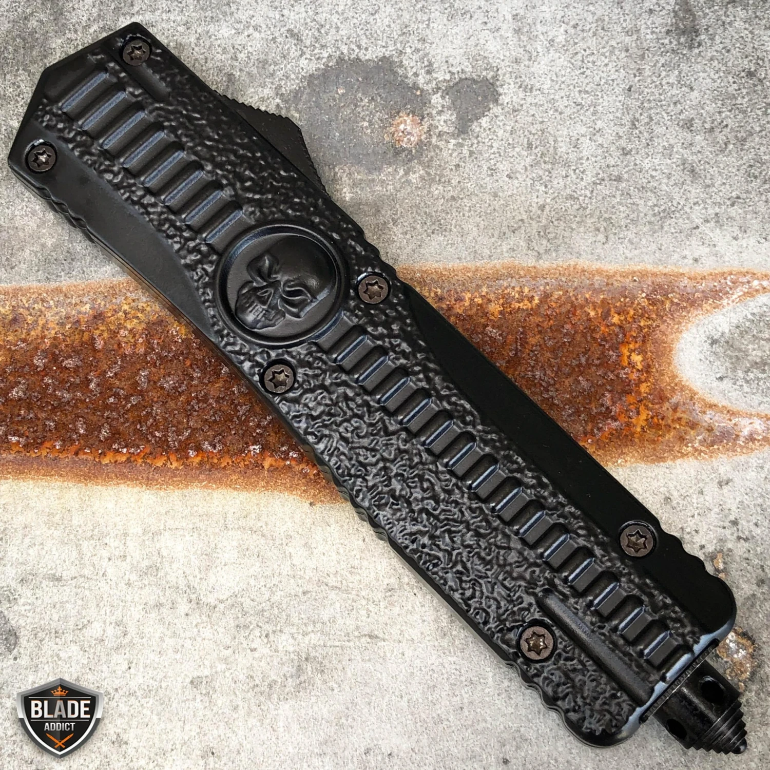 Dual Action Carbon Fiber Reaper Punisher Skull OTF 10 Dual Action Carbon Fiber Reaper Punisher Skull OTF - Image 9