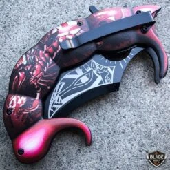 Fantasy Scorpion Assisted Open Folding Pocket Knife Karambit Blade -BLADE ADDICT Sales bladeaddictknives pocket knives fantasy scorpion assisted open folding pocket knife karambit blade 12109320224856