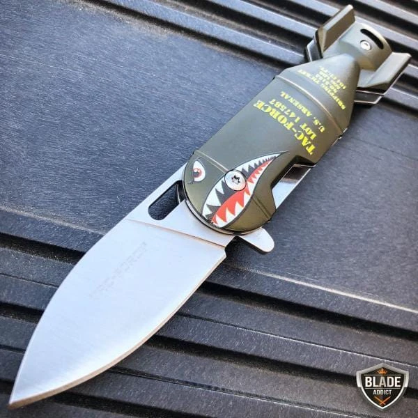 6.25" TAC-FORCE Military Shark Bomb Tactical Spring Assisted Open Folding Pocket Knife 11 6.25" TAC-FORCE Military Shark Bomb Tactical Spring Assisted Open Folding Pocket Knife - Image 9