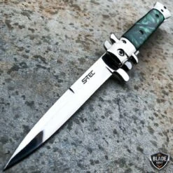 9" Classic Italian Milano Spring Assist Folding Stiletto Pocket Knife 15 9" Classic Italian Milano Spring Assist Folding Stiletto Pocket Knife -BLADE ADDICT Sales bladeaddictknives pocket knives green 9 classic italian milano spring assist folding stiletto pocket knife 12463499608152