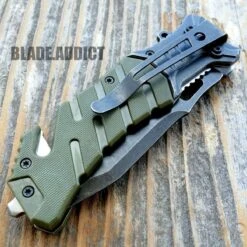 Military Green Tactical Combat Pocket Knife -BLADE ADDICT Sales bladeaddictknives pocket knives military green tactical combat pocket knife 323405971483