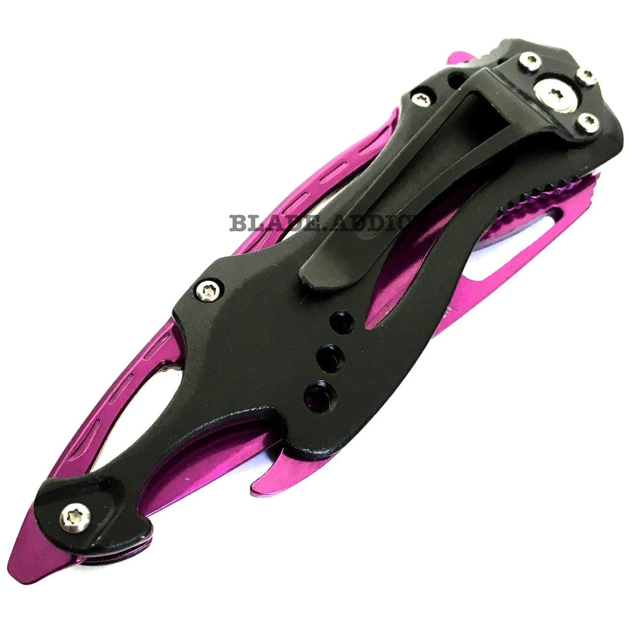 MTECH PURPLE TITANIUM SPRING ASSISTED OPEN Tactical POCKET KNIFE Bottle Opener 6 MTECH PURPLE TITANIUM SPRING ASSISTED OPEN Tactical POCKET KNIFE Bottle Opener - Image 4
