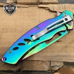 MTECH RAINBOW Spring Assisted Pocket Knife -BLADE ADDICT Sales bladeaddictknives pocket knives mtech rainbow spring assisted pocket knife 324493082651