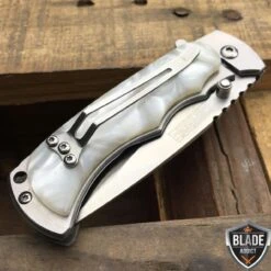 PEARL Tactical Spring Assisted Open FOLDING BLADE Pocket Knife -BLADE ADDICT Sales bladeaddictknives pocket knives pearl tactical spring assisted open folding blade pocket knife 322611904539